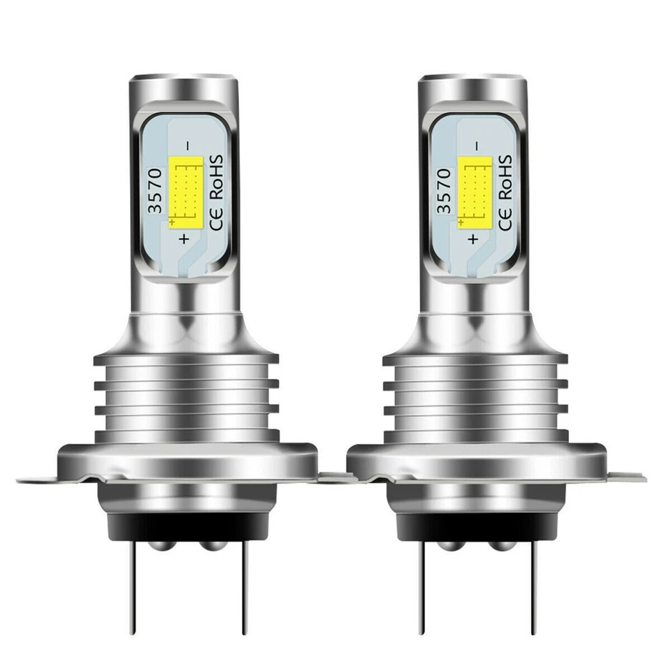 2X Bombillas de faros LED H7 6000K para Aprilia Tuono V4 1100 ABS de fábrica 2015-2017 Foto 2 de 4