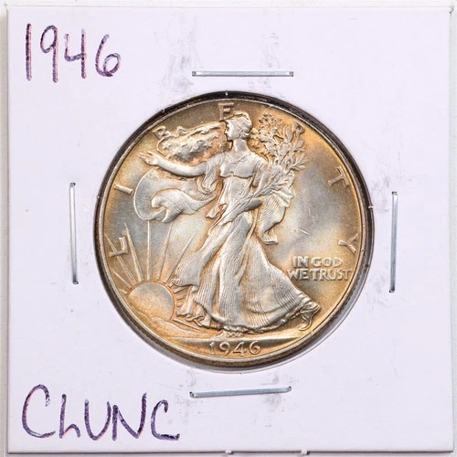 1946 50C Walking Liberty Half Dollar in Choice UNC Condition #5894