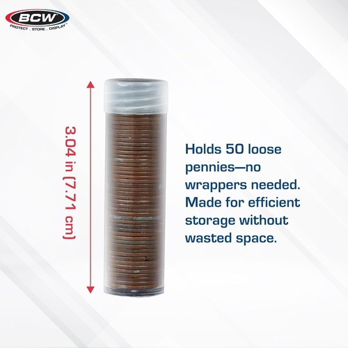 Münztuben für Pennies - 100ct | hält "Lincoln" Penny | robuste Kunststoffwanne... - Bild 4 von 10