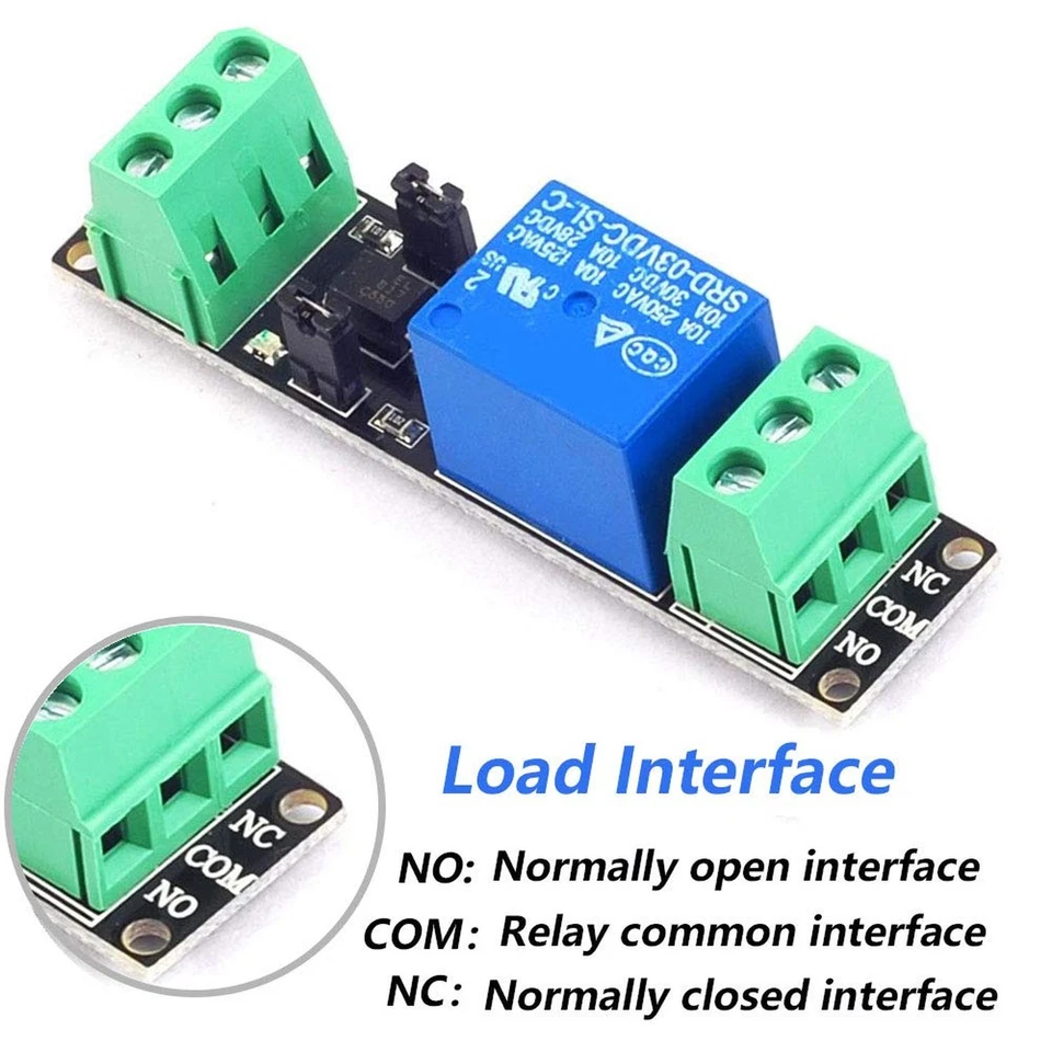 3伏中继板适用于树莓派Arduino中继模块1通道光隔离H... — 第 4/4 张图片