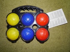 Boccia Boule Set 6 Kugeln Tragekorb Wurfspiel Petanque Strandspiel Zielkugeln