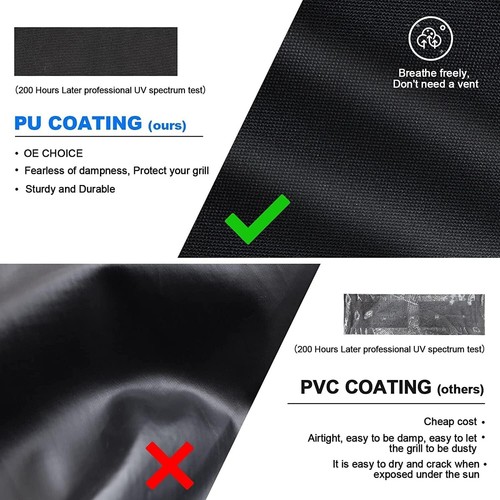 Heavy-Duty BBQ Cover - Fits Weber Summit & Genesis - UV Resistant - 74.8 Inch - Picture 9 of 10