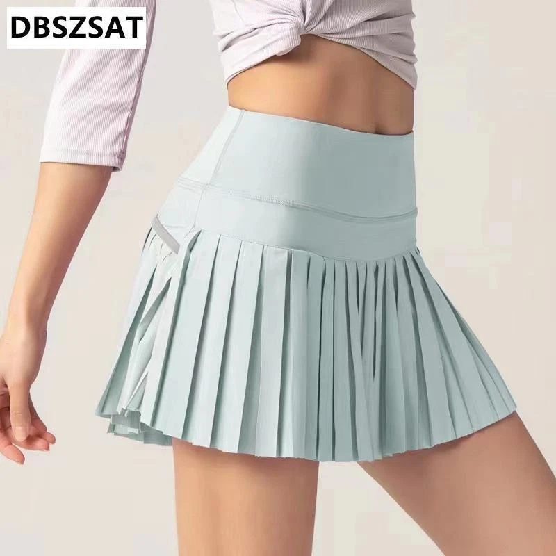 Tennis Skirt Womens Sportswear Gym High Waist Athletic Fitness Activewear Skort