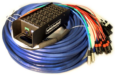 Whirlwind MD 12-2-C5E-200 Medusa Audio Data Snake 12 XLR ,2 C5E Ethercon 200FT