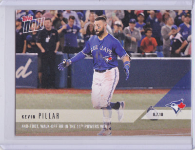 Kevin Pillar Blue Jays 440 Ft HR Walks-Off Indians 9.7.2018 Topps NOW 700 SP=211