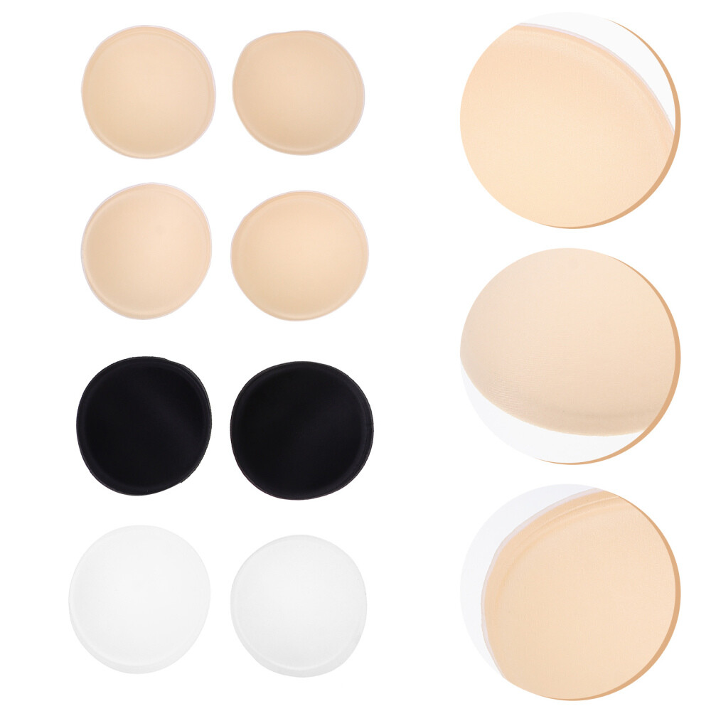 4 Pairs Large Bra Inserts Round Bra Pads Inserts Yoga Bra Pads
