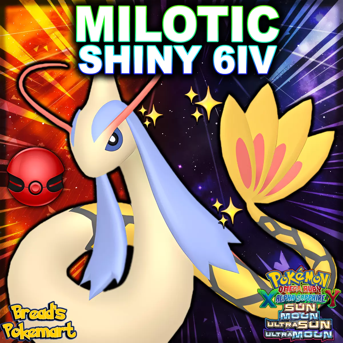 Free: Pokémon Ultra Sun and Ultra Moon Pokémon Sun and Moon Pokédex Milotic  - Pokémon Ultra Sun And Ultra Moon 