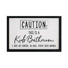 Toilet Bathroom Wall Signs 7x10 Framed Shadow Box Decor - Kids Bathroom