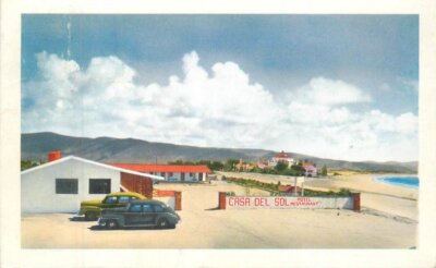 Mexico BC Ensenada Motel Casa del Sol Restaurant Hester Smith Postcard 22-8730