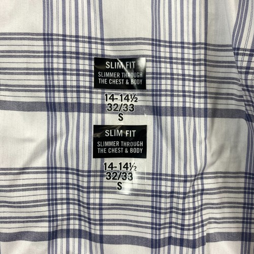 Van Heusen Men's Flex Ultra Wrinkle Free Slim Fit Stretch Shirt 14-14.5 32/33 - Picture 4 of 9