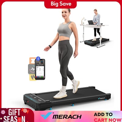 Walking Pad Small Treadmill Under Desk with Max 3.8MPH 40 dB 2in1 Quiet Portable