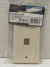 New*comCables 1-Port Wall Faceplate*RJ45*Keystone Jack*Ethernet*Light Almond