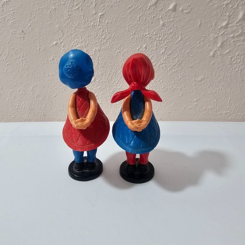 VTG Kissing Dolls 1960s Magnetic Kissing Boy Girl BGM Magneto Plastic W. Germany - Picture 5 of 7