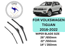 WIPER BLADES FOR VOLKSWAGEN TIGUAN 2016-2022