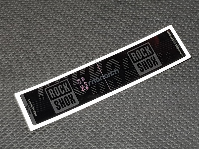 Rockshox Monarch RT3 Rear Shock Decal Sticker