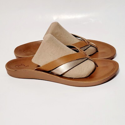 Leather Sandals Kaekae Flip Flop Olukai Olukai Kaekae Tapa Brown