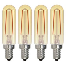 Diodesy 4PK LED T6 Bombilla de Filamento Nostálgico E12, 2.5W, 25W, 2100K, 160LM