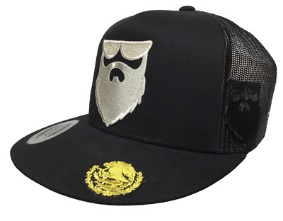 EL SEÑOR DE LA BARBA 3 LOGOS MEXICO EL CHAPO GUZMAN HAT BLACK MESH TRUCKER