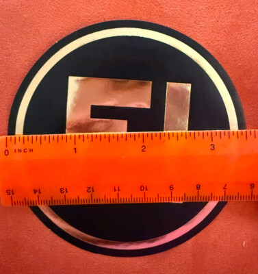 FENDACE BLACK GOLD HYBRID VERSACE X FENDI FF MOTIF LOGO STICKER