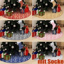 Weihnachtsbaumdecke mit Socke Weihnachtsbaumrock Decke Teppich Christbaumdecke