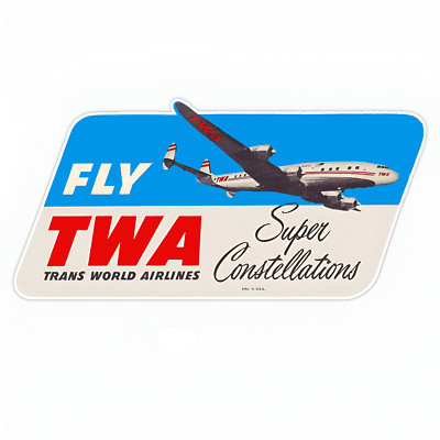 TWA Super Constellation Vintage Sticker Decal