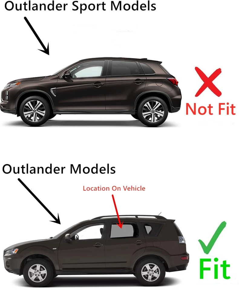 Fits 2007-2013 Mitsubishi Outlander Driver Left Side Rear Door Window Glass Foto 2 de 4