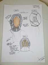 Costume drawing Art s10 e5 Oxygen signed COA Hayley Nebauer Doctor Who TV.