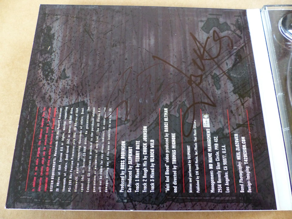 SLIPKNOT Corey Taylor signed Autogramm signiert "WAIT AND BLEED" CD Digi-Pack - Bild 2 von 4