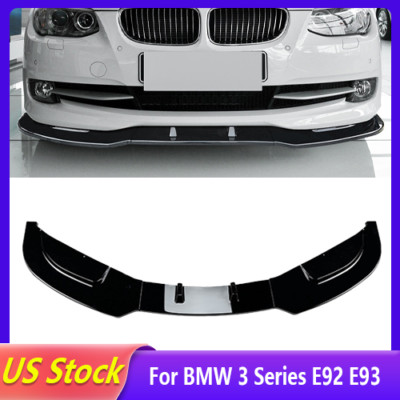Front Bumper Spoiler Splitter Lip For BMW 3 Series E92 E93 2006-2013 Gloss Black
