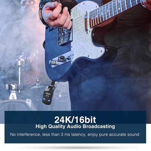 LEKATO 2.4GHz Wireless Guitar Bass System Transmitter Receiver 4 Channels NEW - Picture 8 of 10
