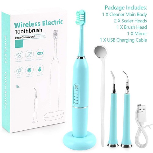 Spazzolino Elettrico Senza Fili Flosser Filo Orale Dentale Acqua Pulitore Denti - Foto 11 di 14