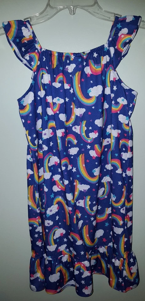 NEW Gymboree Girls SIZE 4 Sleeveless Night Gown RAINBOW Short Sleeve #54717 - Image 3 of 4