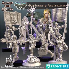 Grimdark Miniature Kit 32mm Pinup Officers Assistants by Across the Realms