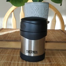 Thermos Brand Vacuum Insulated Stainless Steel Double Wall Food Drink Jar 10oz.