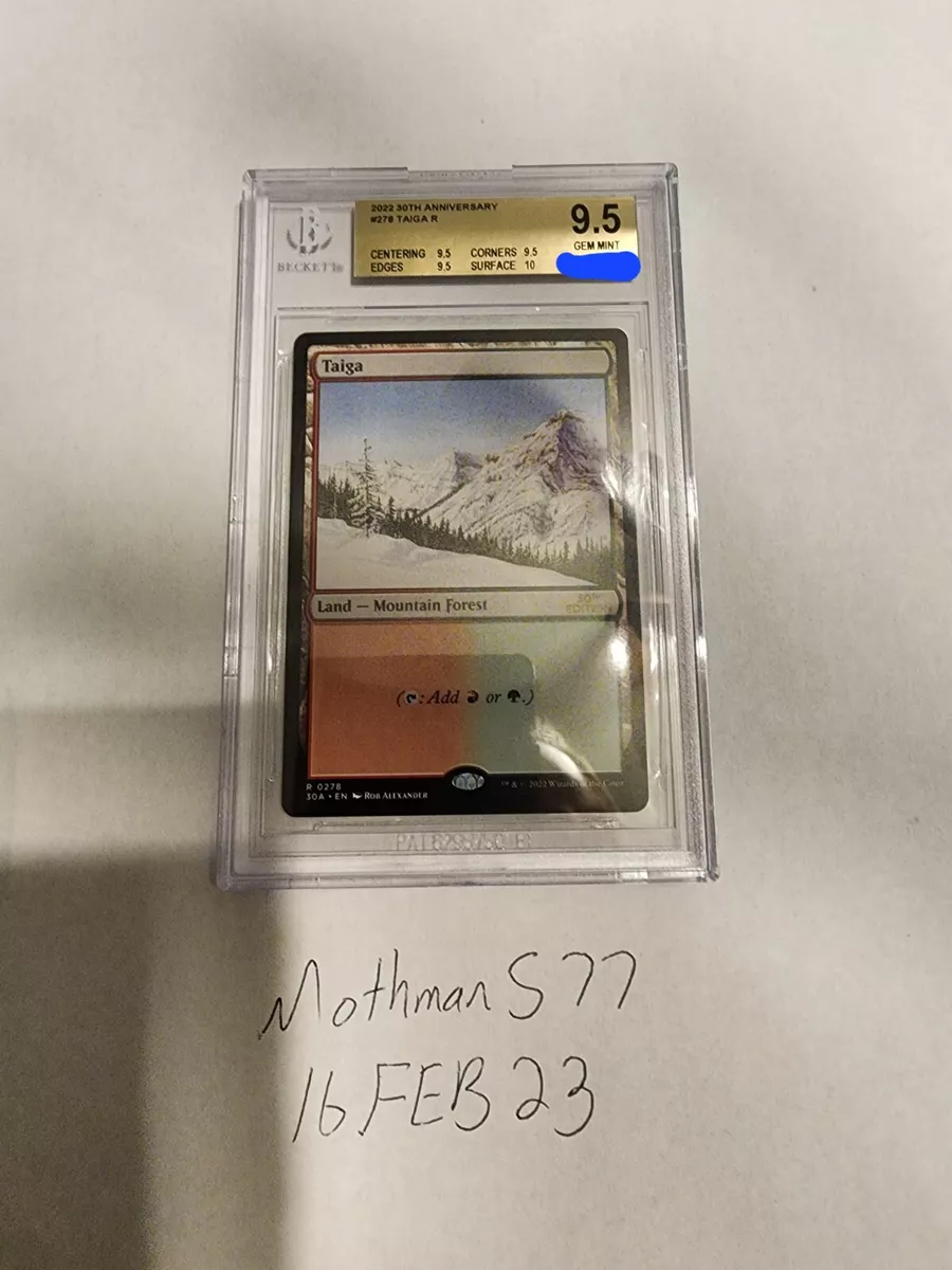 Taiga - MTG 30th Anniversary Edition Dual Land Magic Graded 9.5 Card by BGS