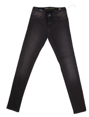 Mavi Adriana Mid Rise Super Skinny Denim Black Jeans Stretch Womens 27/30