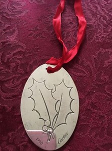 Cartier 1990 Christmas Ornament Silver Plate no box