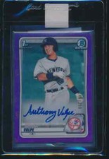 ANTHONY VOLPE AUTO 1st 2020 Bowman Chrome Autograph PURPLE REFRACTOR #/250 RC