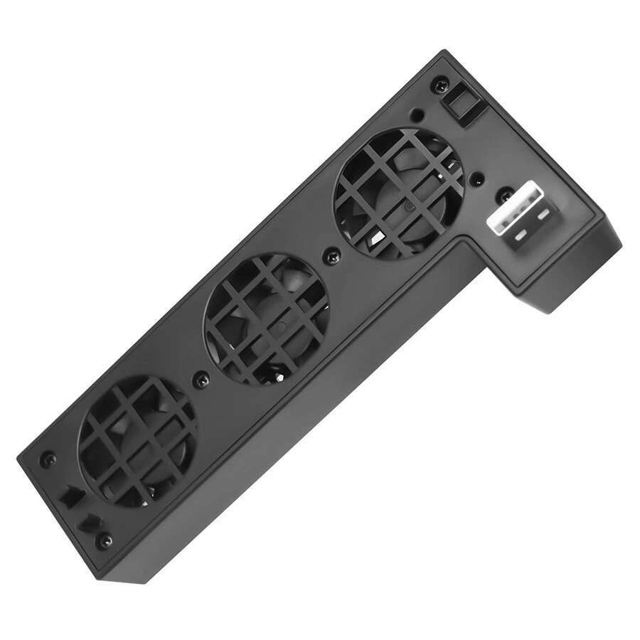 Game Machine Cooling Fan w/3 Fans for Xbox One X Game Console Accessories Black - Image 2 of 4