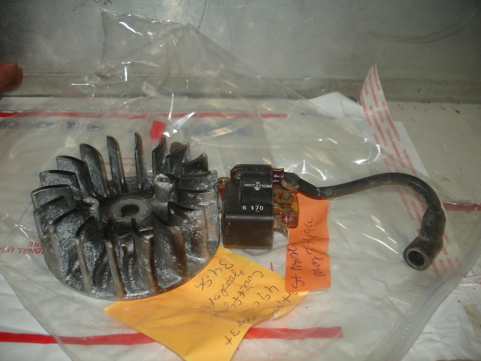 Strikemaster Magnum 3 plus Coil and flywheel ice auger part 49cc bin