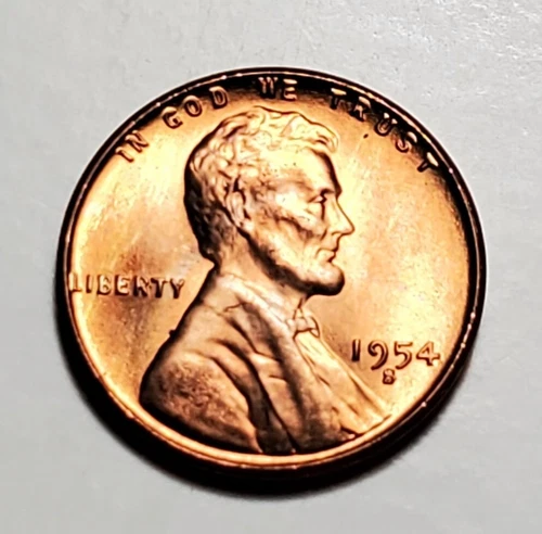1954 S LINCOLN WHEAT PENNY UNC #P424