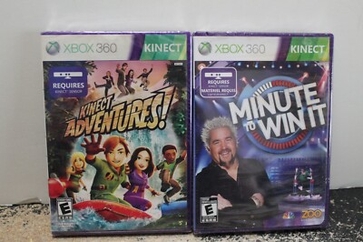 2 NEW Xbox 360 games--Minute to Win It & Kinect Adventures! NEW