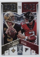 2018 Donruss Elite Face to Face 190/299 Matt Ryan Drew Brees #F2F-5 HOF je7