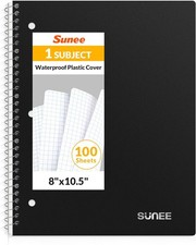 Spiral Notebook, 1-Subject, Graph Ruled Paper, x 10-1/, 100 Sheets