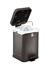 Dog Poop Trash Can Outside - Outdoor Dog Waste Trash Can with Lid - Odor Proo...