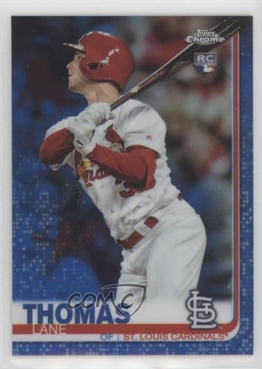 2019 Topps Chrome Update Target Blue Refractor 34/150 Lane Thomas Rookie RC 1e92