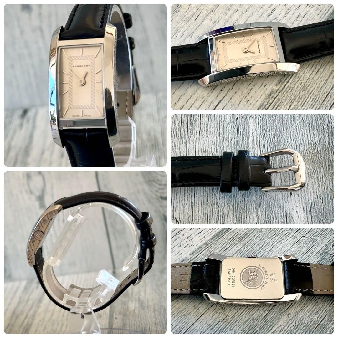 BURBERRY Rectangular Watch BU1055 Used - image 2