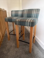 Matching breakfast Kitchen Oak Bar Stool chairs From The Chair People x 2 Two