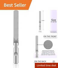 Compact Stainless Steel Nail File Round Tip with Dual Grit for Perfect Nails