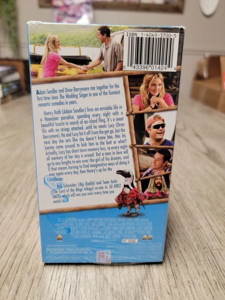 50 First Dates VHS (2004) - NEW Sealed Late Release Adam Sandler *Buy2Get1Free* - Image 3 of 3